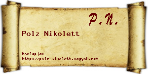 Polz Nikolett névjegykártya